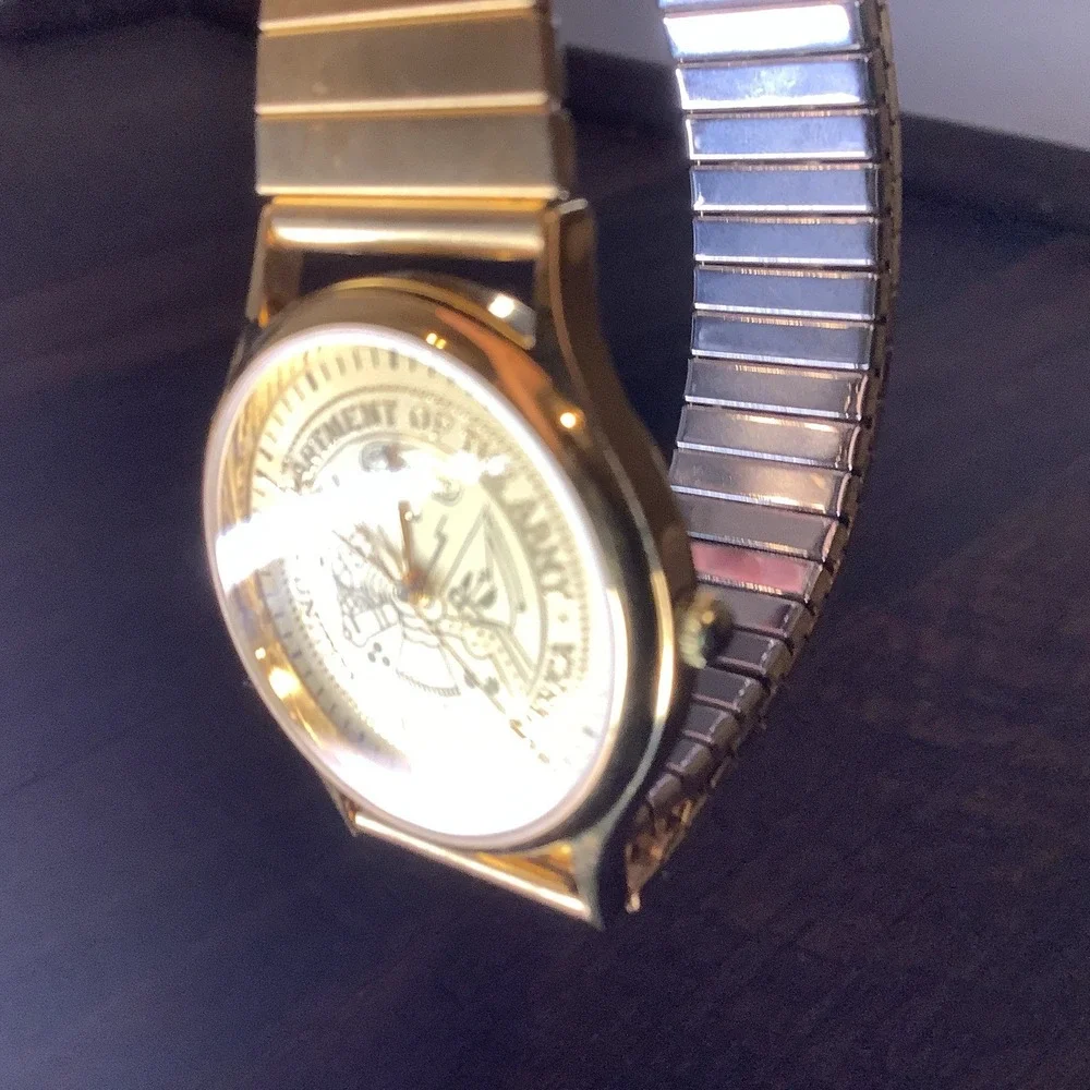 United States Department of the Army Gold-Tone Wristwatch